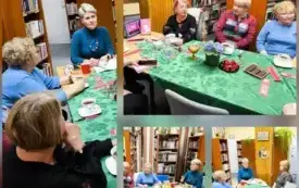 kolaż trzech zdjęć: członkinie DKK podczas trwającego spotkania
