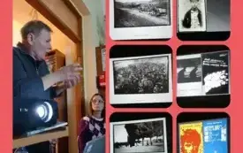 Kolaż  sześciu zdjęć: slajdy z prezentacji oraz prowadzący podczas omawiania tematu spotkania.