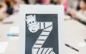 Praca plastyczna wykonana na zajęciach Literkowa Przystań.