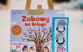 Zimowa zakładka do książki wykonana podczas zajęć.
