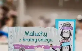 Książka pt. &bdquo;Maluchy z krainy śniegu&rdquo; oraz zakładka z pingwinkami. 