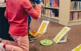 Lekcja biblioteczna 3 &ndash; Przedszkolaki łowią książki na wędki.