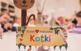 Praca plastyczna &ndash; kotek na patyczku.