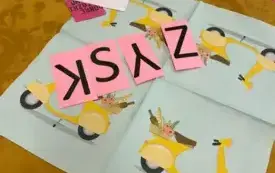 Rozsypanka słowna, ZYSK, dłonie, filiżanka.