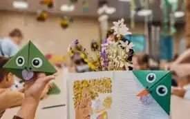 Praca plastyczna &ndash; żabka z origami.
