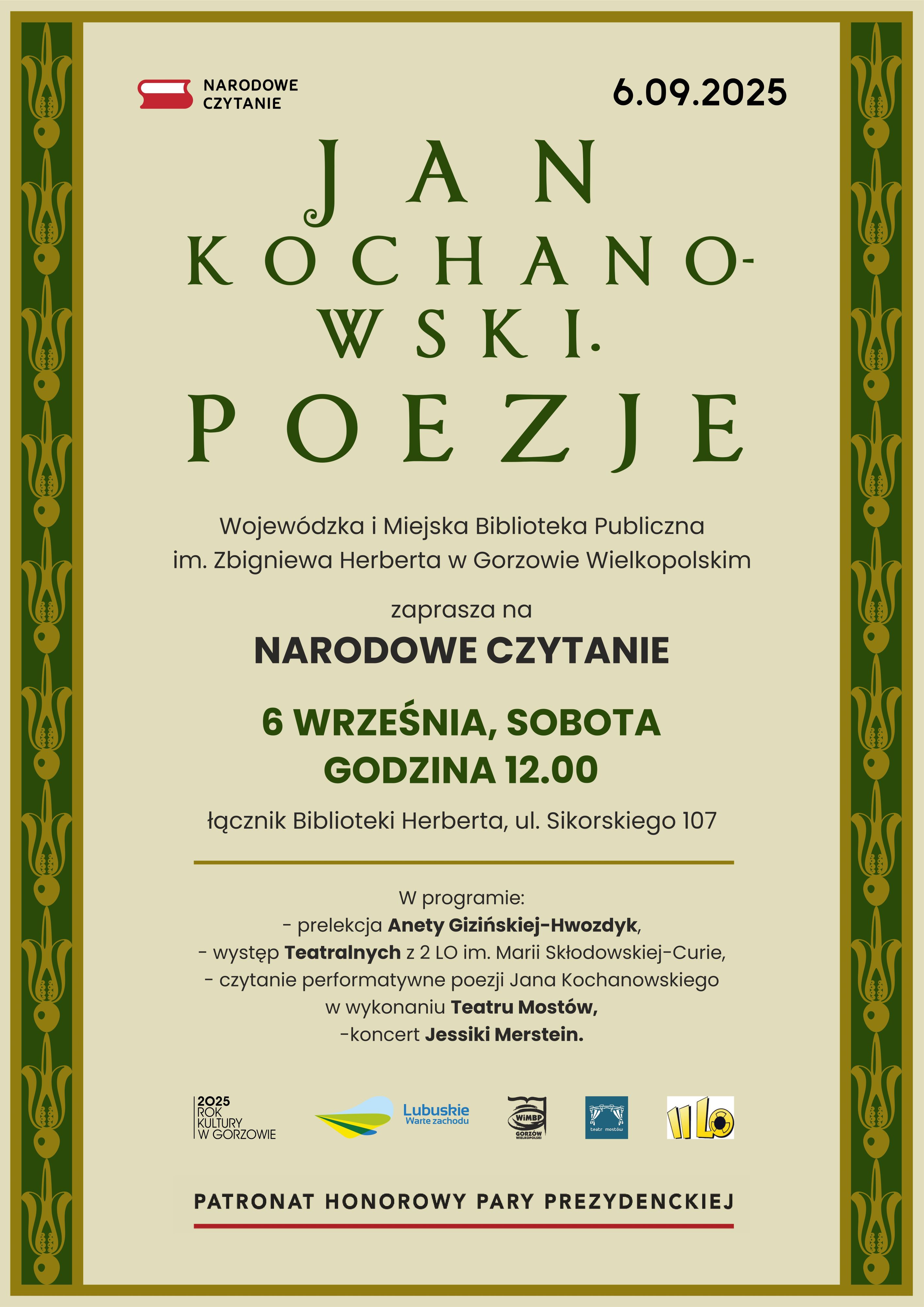 Plakat "Narodowego Czytania"