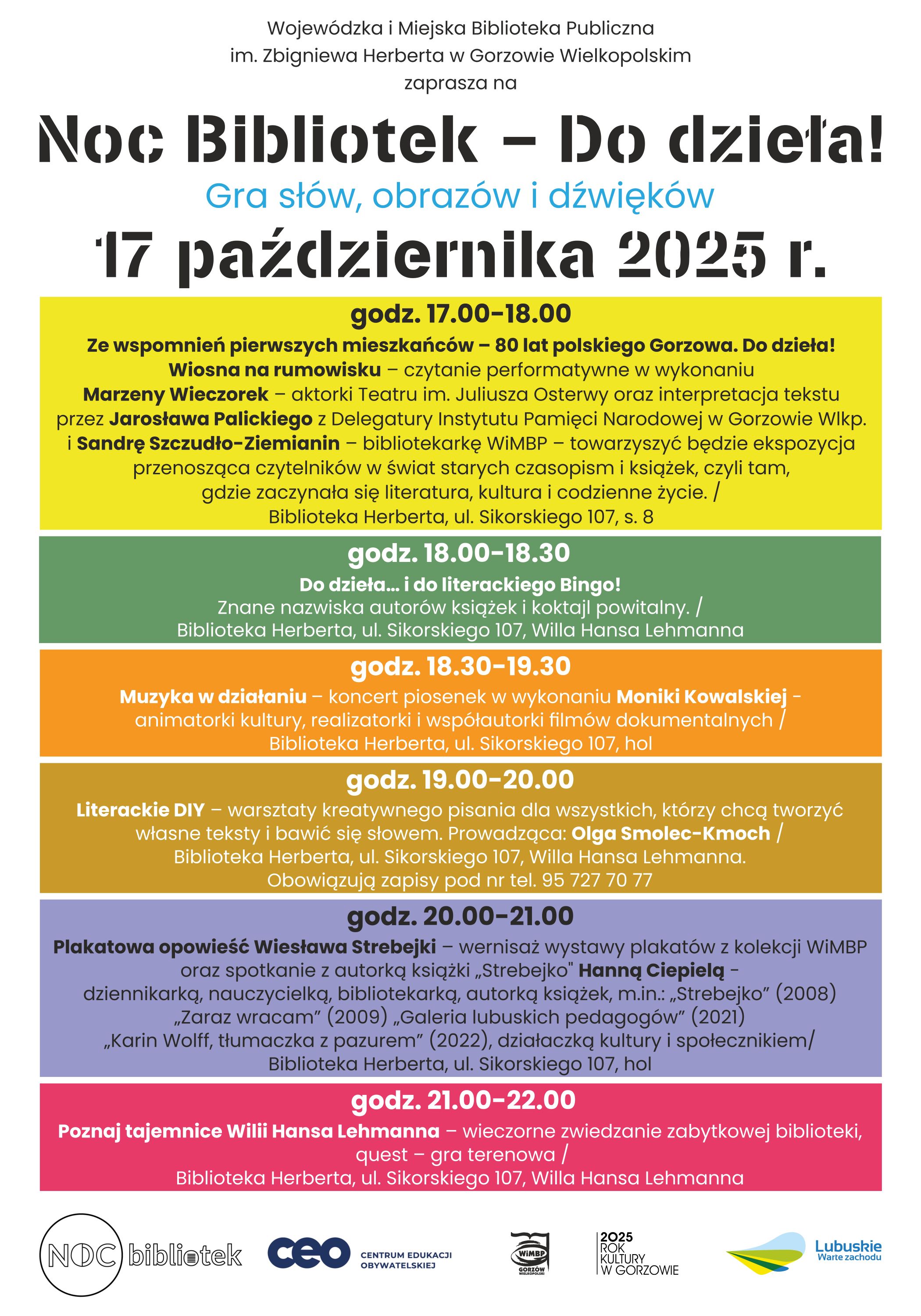 Plakat "Nocy Bibliotek"