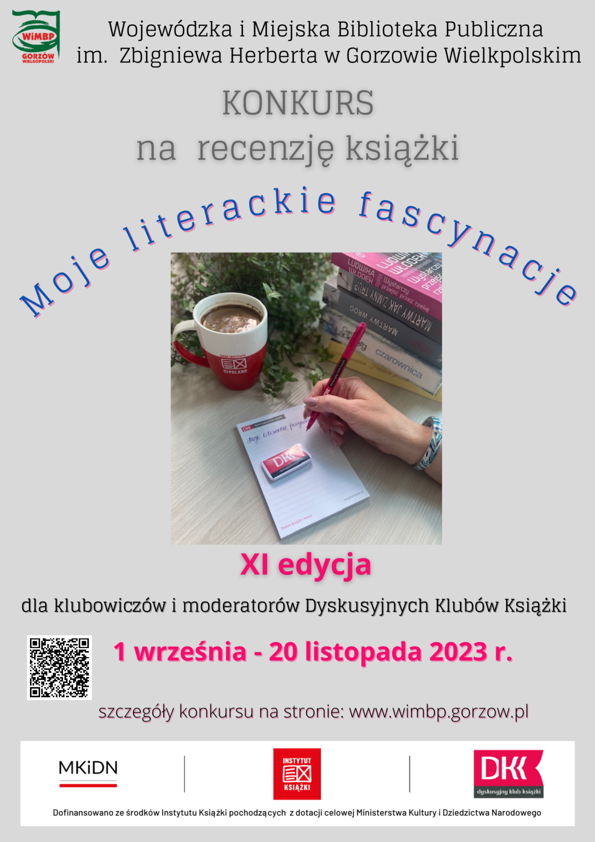 Plakat "Moje literackie fascynacje". Edycja XI.