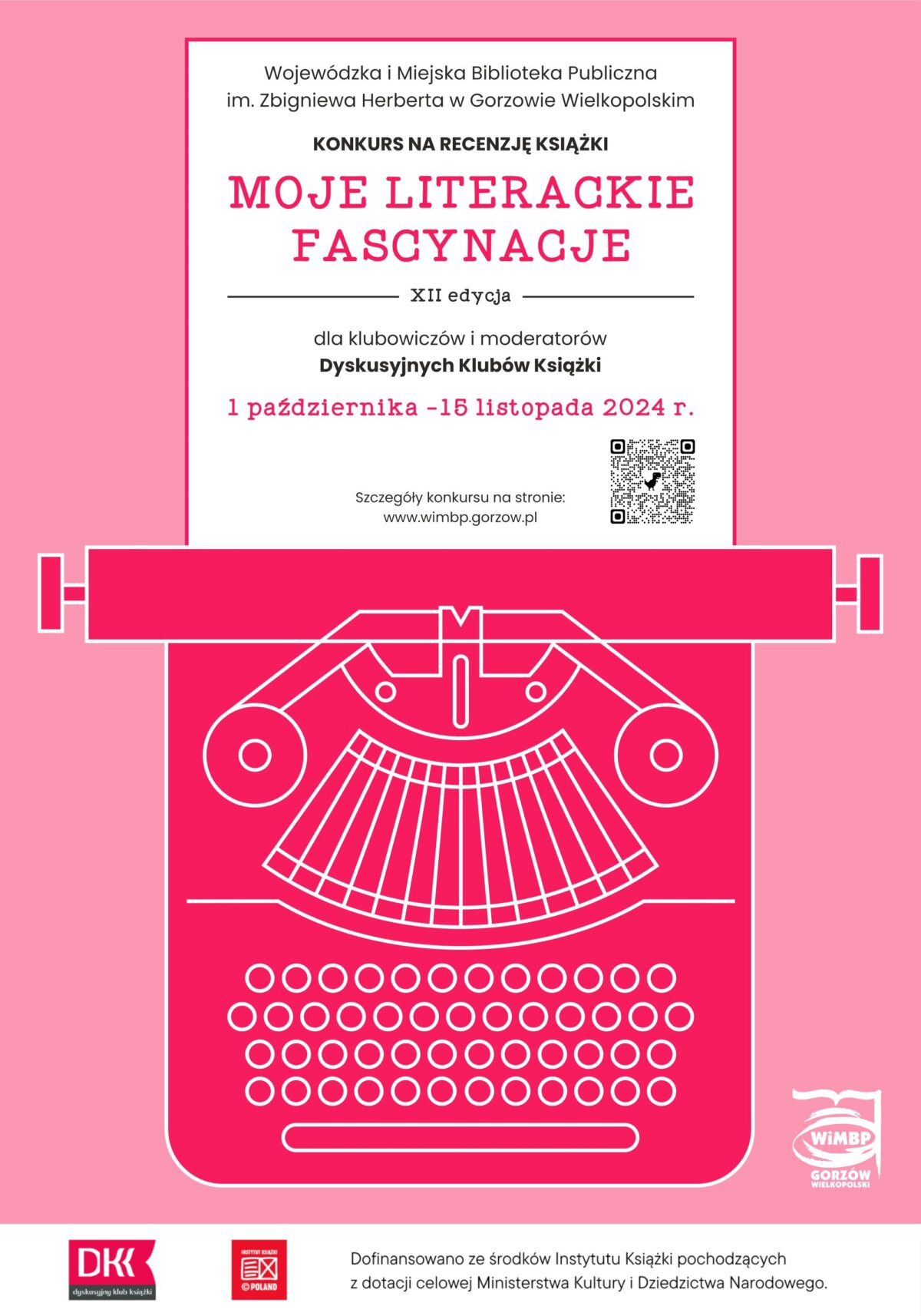Plakat "Moje literackie fascynacje". Edycja XII.