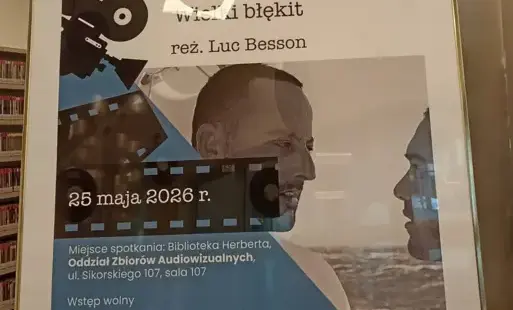 Plakat promujący wydarzenie z kadrem z filmu