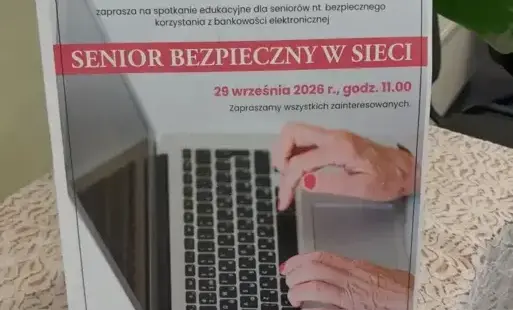 zdjęcie startowe – plakat informujący o spotkaniu w bibliotece