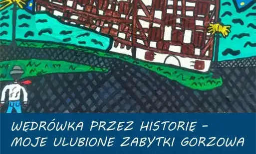 Plakat promujący wystawę z informacjmi o wernisażu i zdjęciem jednej z prac plastycznych