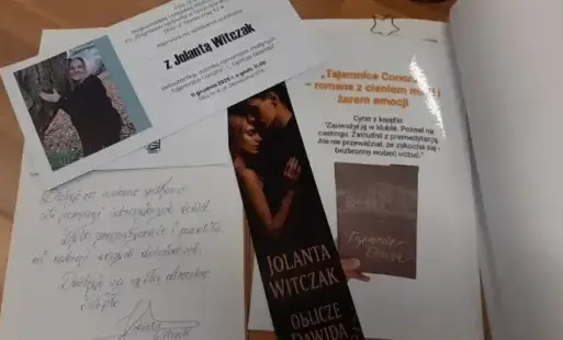 karta z kroniki pamiątkowej filii 4, zawierający podziękowanie autorki za spotkanie