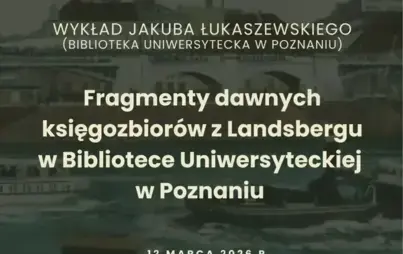 Plakat zapraszający na spotkanie z cyklu Nowa Marchia. Na plakacie logo WiMBP oraz Lubuskie Warte Zachodu oraz dopisek: spotkanie będzie nagrywane w celu promocji biblioteki. Reszta informacji jak poniżej.