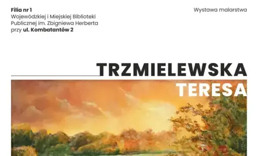 fragment plakatu wystawy wykonanaego w tematyce pejzażu wraz z opisem.