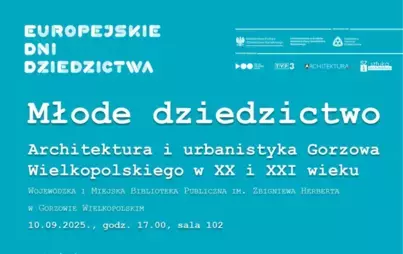 Plakat promujący spotkanie z okazji Europejskich Dni Dziedzictwa 2025. Na górze logo EDD i loga sponsorów, niżej informacje o wydarzeniu. 