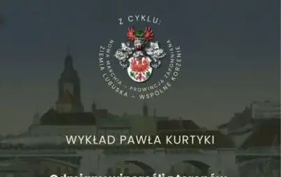 Fragment plakatu. U góry znajduje się logo „Z cyklu: Nowa Marchia”, poniżej tekst: wykład Pawła Kurtyki