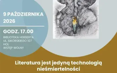 Fragment plakatu glównego z informacjami organizacyjnymi jak nad plakatem głównym