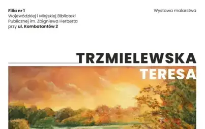 fragment plakatu wystawy wykonanaego w tematyce pejzażu wraz z opisem.