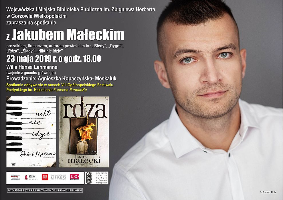 23 maja 2019 r. o godzinie 18:00 zapraszamy na spotkanie autorskie z Jakubem Małeckim.
