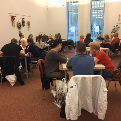 We wtorek, 28 maja 2019 r. w Ośrodku Integracji i Aktywności odbyło się kolejne spotkanie bibliotecznych wolontariuszy z obcokrajowcami, którzy chcą szlifować swój język polski.