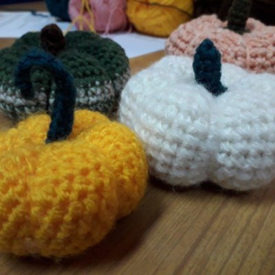 Amigurumi to japońska sztuka szydełkowania wypychanych zabawek, zwykle zwierząt, postaci z filmów, bajek i gier dla dzieci, przedmiotów o cechach ludzkich (np. z oczami), warzyw czy owoców. Takie zabawki są obecnie bardzo modne, bo piękne, bezpieczne, miłe w dotyku i można je prać. 28 października 2019 r. w Filii nr 6 odbyły się warsztaty rękodzielnicze z amigurumi, które prowadziła Bożena Radej.