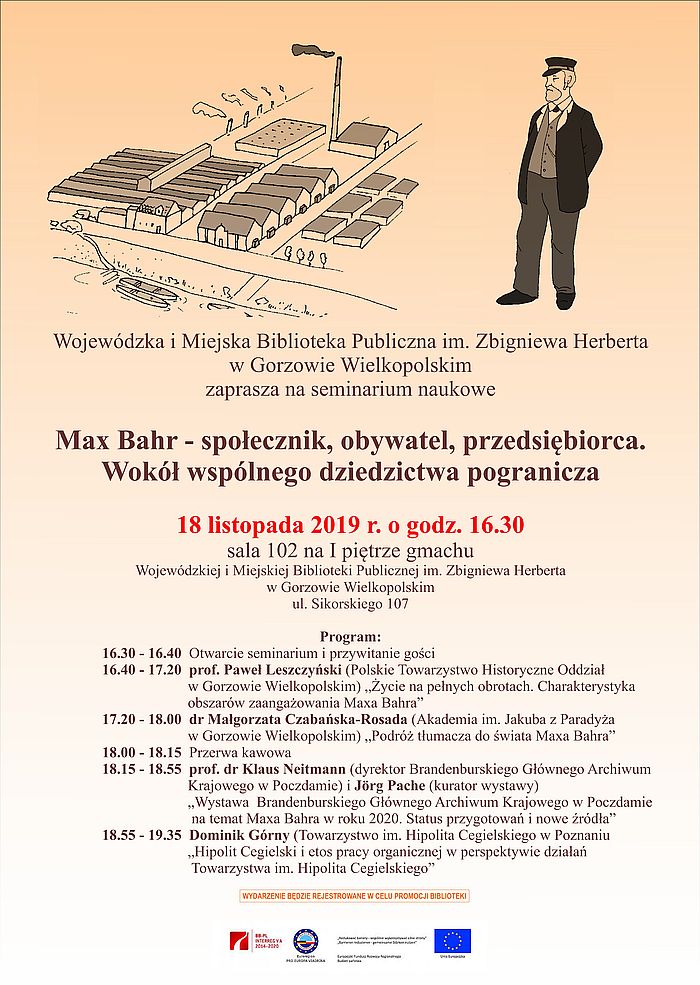Seminarium naukowe “Max Bahr – społecznik, obywatel, przedsiębiorca. Wokół Wspólnego dziedzictwa pogranicza”