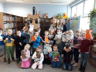 Dnia 18 lutego w bibliotece Ducha Bajducha gościły dzieci z Przedszkola Miejskiego nr 3 . Kot –bohater tego dnia