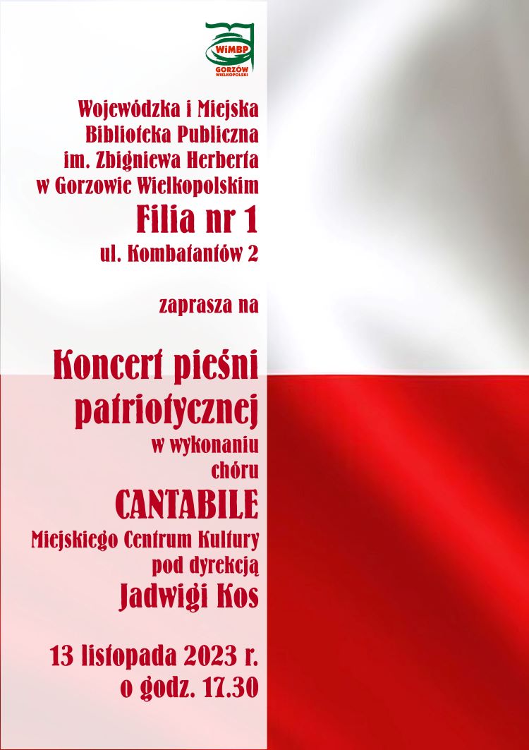 Plakat promujący wydarzenie w kolorystyce biało-czerwonej