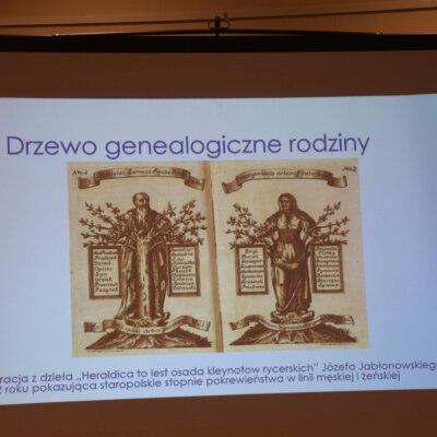 slajd z przykładowym drzewem genealogicznym